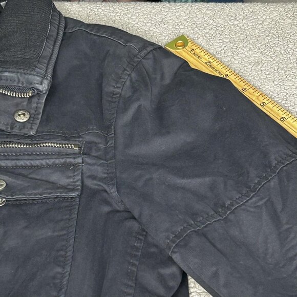 Levi's Jacket Mens M Black Sherpa Lined Utility Field Zip Snap Cargo Pockets - Picture 10 of 12